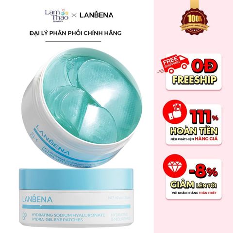  Mặt Nạ Mắt Dưỡng Ẩm, Làm Dịu Lanbena Hydrating Sodium Hyaluronate Hydra Gel Eye Patches 
