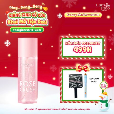  [DEAL SỐC 6.12 - 25.12 MUA HOÁ ĐƠN COLORKEY 499K TẶNG GƯƠNG + SON KEM LÌ] Xịt Thơm Colorkey Rose Crush Shimmer Fragrance Mist 