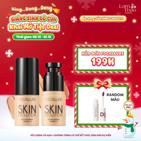  [DEAL SỐC 6.12 - 25.12 MUA HOÁ ĐƠN FOCALLURE 199K TẶNG 01 SON TRUE MATTE LIQUID LIPSTICK] Kem Nền BB Cream Che Phủ Khuyết Điểm Focallure Fluid Foundation FA03 