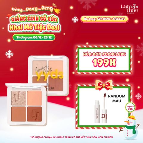  [DEAL SỐC 6.12 - 25.12 MUA HOÁ ĐƠN FOCALLURE 199K TẶNG 01 SON TRUE MATTE LIQUID LIPSTICK] Bảng Phấn Mắt 4 Màu Focallure 4 Colors Eyeshadow Palette 