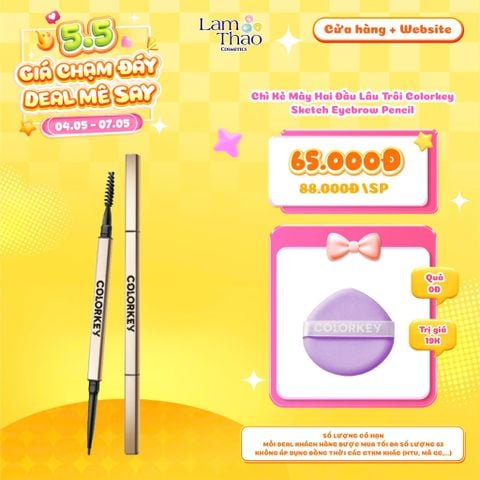  [DEAL SỐC 04.05 - 07.05 TẶNG BÔNG MÚT COLORKEY] Chì Kẻ Mày Hai Đầu Lâu Trôi Colorkey Sketch Eyebrow Pencil 