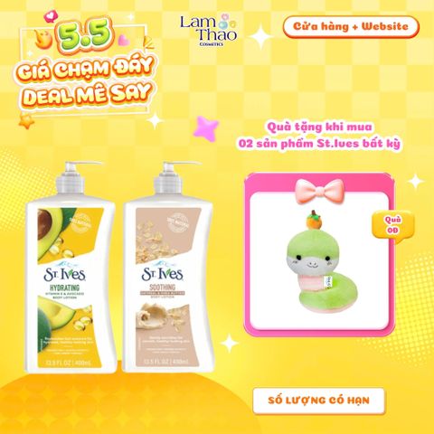  [MUA 2 SP ST.IVES BẤT KỲ TẶNG 01 GẤU BÔNG] Sữa Dưỡng Thể Toàn Thân ST.Ives Body Lotion 