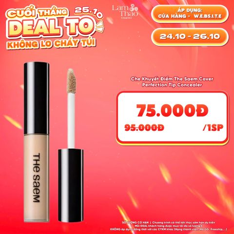 [DEAL SỐC 24.10 - 26.10] Che Khuyết Điểm The Saem Cover Perfection Tip Concealer 