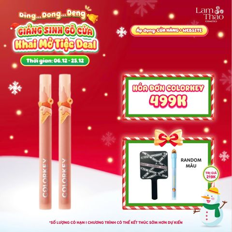  [DEAL SỐC 6.12 - 25.12 MUA HOÁ ĐƠN COLORKEY 499K TẶNG GƯƠNG + SON KEM LÌ] Son Kem Lì Siêu Mịn Môi Colorkey Soft Matte Water Tint Lipstick Ice Cream 