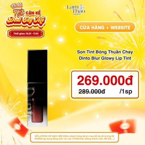  [DEAL SỐC 15.01 - 17.01] Son Tint Bóng Thuần Chay Dinto Blur Glowy Lip Tint 