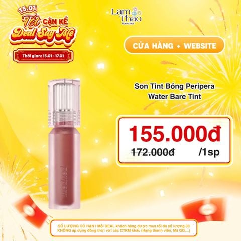  [DEAL SỐC 15.01 - 17.01] Son Tint Bóng Peripera Water Bare Tint 