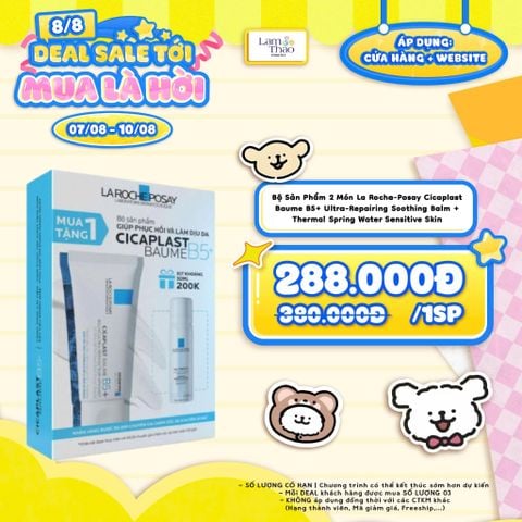  [DEAL 07/8 - 10/8 GIÁ SỐC] Bộ Sản Phẩm 2 Món Giúp Phục Hồi & Làm Dịu Da La Roche-Posay Cicaplast Baume B5+ Ultra-Repairing Soothing Balm + Thermal Spring Water Sensitive Skin 
