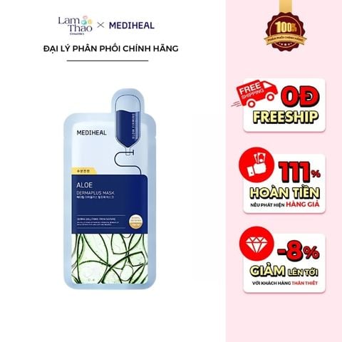  Mặt Nạ Dưỡng Da Mediheal Dermaplus Aloe Mask 