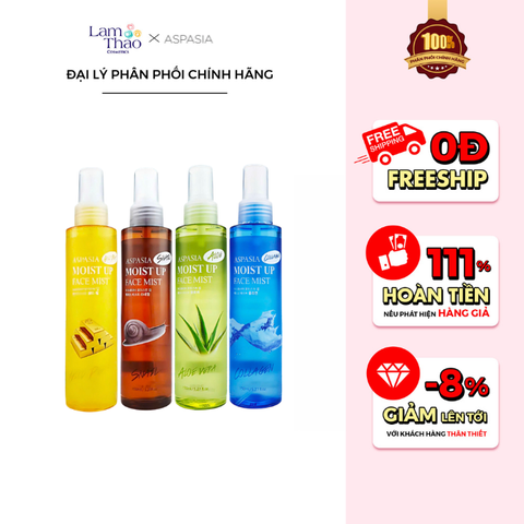  Xịt khoáng Aspasia Moist Up Face Mist 