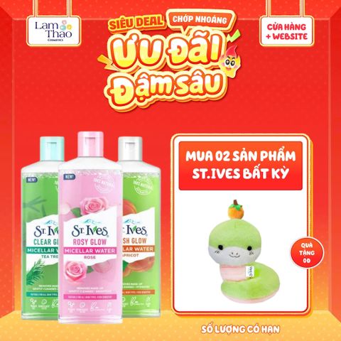  [TẶNG TÚI MỸ PHẨM] [MUA 2 SP ST.IVES BẤT KỲ TẶNG 01 GẤU BÔNG] Nước Tẩy Trang ST.Ives Micellar Water 