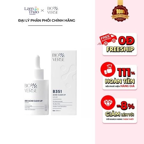 Tinh Chất Hỗ Trợ Mờ Thâm Mụn Bioverse B351 Acne Clear Up Serum 