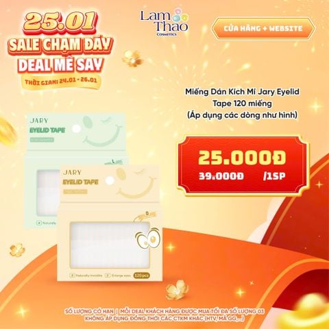  [DEAL SỐC 24.01 - 26.01 LOẠI XANH LÁ - VÀNG 120 MIẾNG] Miếng Dán Kích Mí Jary Eyelid Tape 