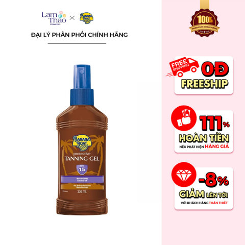  Gel Tắm Nắng Bảo Vệ Da Banana Boat Protective Tanning Gel SPF15 