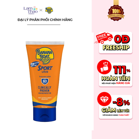 Kem Chống Nắng Thể Thao Banana Boat Sport Ultra Sunscreen Lotion SPF80 PA++++ 