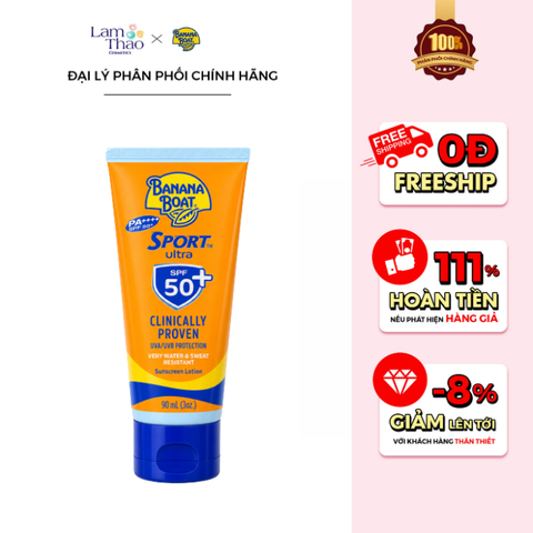  Kem Chống Nắng Thể Thao Banana Boat Sport Ultra Sunscreen Lotion SPF50+ PA++++ 