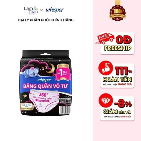  Băng Vệ Sinh Dạng Quần Whisper Worry Free Period Panty 