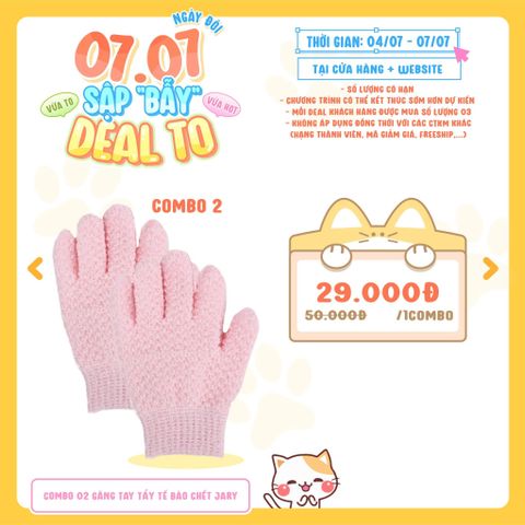 [DEAL 04/7 - 07/7 COMBO 2 GĂNG TAY GIÁ SỐC] Găng Tay Tẩy Tế Bào Chết Jary 