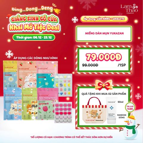  [DEAL SỐC 6.12 - 25.12 MUA 2 SP YUKAZAN TẶNG SRM + TÚI TOTE] Miếng Dán Mụn Yukazan Acne 