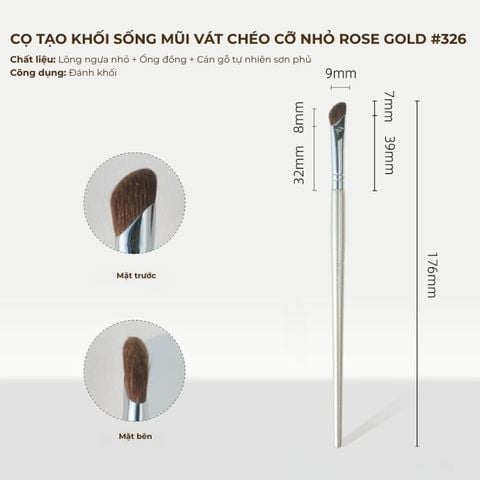  Cọ Đánh Khối Rose Gold Guoxiaoniu Angled Flat Brush 