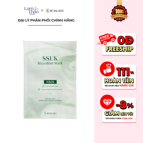  [DUY NHẤT QUẬN 9: DEAL SỐC 30.06 - 09.07 KHI MUA COMBO 5 MASK] Mặt Nạ Vải Vi Sợi Ngải Cứu Giúp Làm Dịu Da Be'Balance Ssuk Micro Fiber Mask 