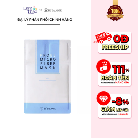  [DUY NHẤT QUẬN 9: DEAL SỐC 30.06 - 09.07 KHI MUA COMBO 5 MASK] Mặt Nạ Vải Vi Sợi Cấp Ẩm & Bảo Vệ Hàng Rào Da Be'Balance Pro B5 Micro Fiber Mask 