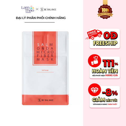  [DUY NHẤT QUẬN 9: DEAL SỐC 30.06 - 09.07 KHI MUA COMBO 5 MASK] Mặt Nạ Vải Vi Sợi Dưỡng Da Căng Bóng Đàn Hồi Be'Balance Salmon Da Micro Fiber Mask 