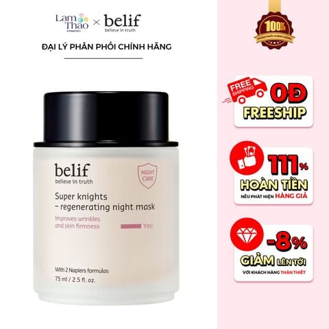  [DEAL SỐC 14.04 - 16.04] Mặt Nạ Ngủ Tái Tạo Da Ban Đêm Belif Super Knights Regenerating Night Mask 