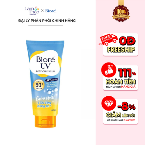  Serum Chống Nắng Dưỡng Ẩm Vượt Trội Bioré UV Body Care Serum Extra Moist SPF50+ PA+++ (Bản Cải Tiến) 