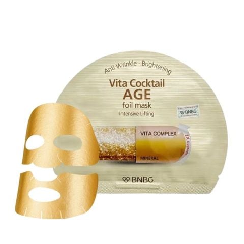  Mặt Nạ Hỗ Trợ Chống Lão Hoá, Giảm Nếp Nhăn BNBG Vita Cocktail Age Foil Mask 