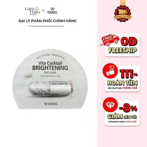  Mặt Nạ Hỗ Trợ Làm Sáng Da BNBG Vita Cocktail Brightening Foil Mask 