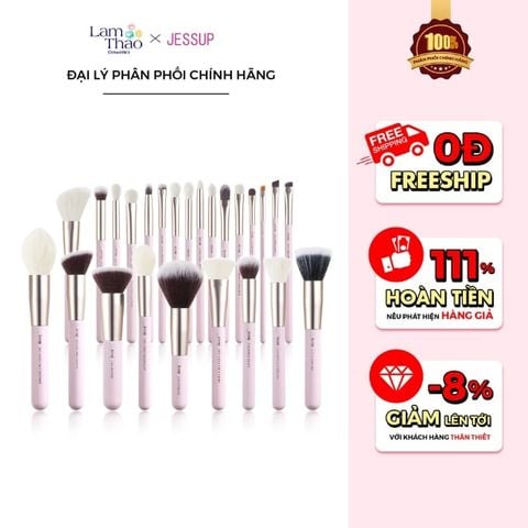  Bộ Cọ 25 Cây Jessup Blushing Bride Mix Hair Brushes Set 