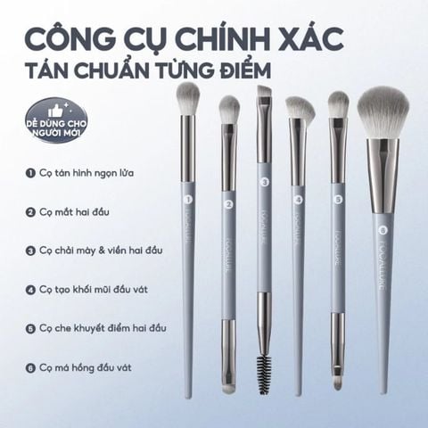  Bộ Cọ Trang Điểm 6 Cây Focallure Makeup Brushes TL01 