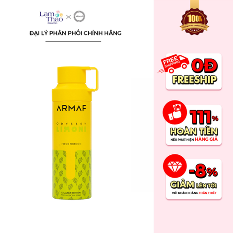  Xịt Khử Mùi Hương Nước Hoa Armaf Odyssey Limoni Fresh Edition 