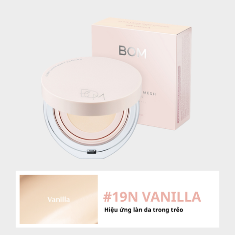  Phấn Nước Chống Nắng & Che Khuyết Điểm BOM Glow Layer Mesh Cushion SPF 50+ PA++++ 
