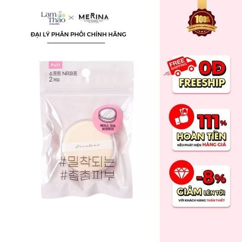  Bông Mút Tròn NR Có Hộp Đựng Merina 