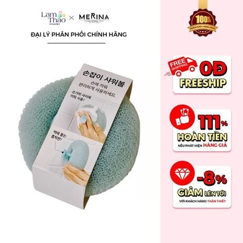 Bông Tắm Kẹp Ngón Merina 