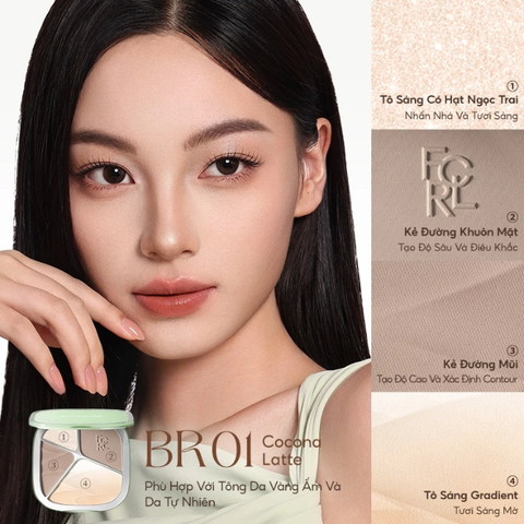  Bảng Tạo Khối và Bắt Sáng Focallure Color Highlighter Contour Palette 