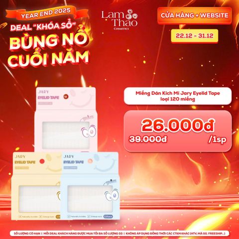  [DEAL SỐC 22.12 - 31.12 LOẠI 120 MIẾNG] Miếng Dán Kích Mí Jary Eyelid Tape 