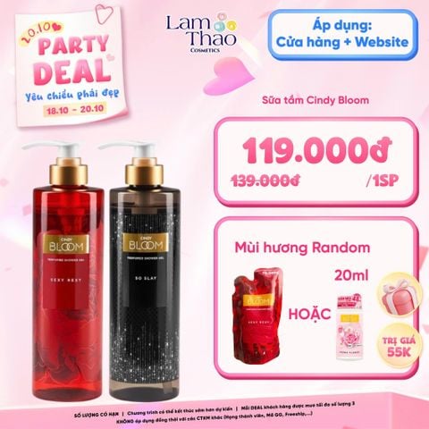  [DEAL SỐC 18/10 - 20/10] [TẶNG 1 SỮA TẮM CINDY BLOOM DẠNG TÚI 250G hoặc LĂN KHỬ MÙI 20ML]  Sữa Tắm Nước Hoa Cindy Bloom 