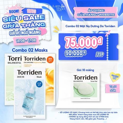  [DEAL 14/8 - 17/8 MUA 2 MẶT NẠ TORRIDEN BẤT KÌ TẶNG 1 GÓI TONER PAD] Mặt Nạ Hỗ Trợ Làm Sáng Da Torriden Cellmazing Vita C Brightening Mask 
