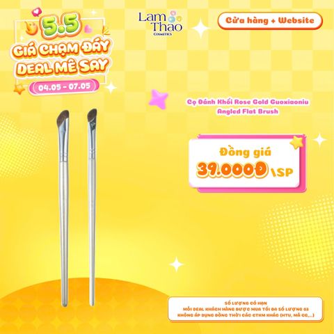  [DEAL SỐC 04.05 - 07.05] Cọ Đánh Khối Rose Gold Guoxiaoniu Angled Flat Brush 