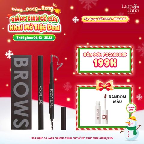  [DEAL SỐC 6.12 - 25.12 MUA HOÁ ĐƠN FOCALLURE 199K TẶNG 01 SON TRUE MATTE LIQUID LIPSTICK] Chì Kẻ Mày Bền Màu Lâu Trôi Focallure Auto Brows Pen FA18 