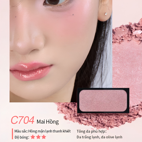  [MUA SIZE 2.2G TẶNG HỘP ĐỰNG MÁ HỒNG] Phấn Má Hồng Cheeryep Liberty Single Powder Blush 