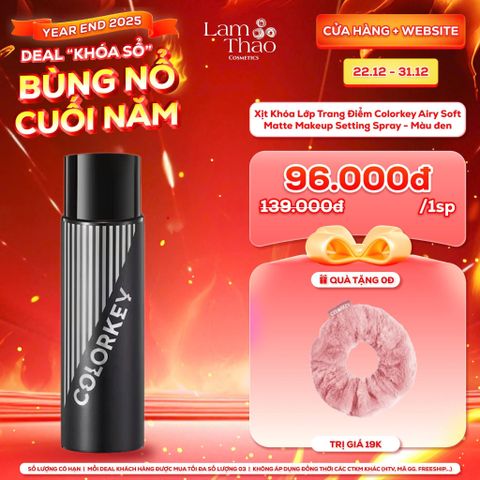  [DEAL SỐC 22.12 - 31.12 MUA SIZE 100ML TẶNG CỘT TÓC COLORKEY] [MUA HOÁ ĐƠN COLORKEY 499K TẶNG GƯƠNG + SON KEM LÌ] Xịt Khóa Lớp Trang Điểm Colorkey Airy Soft Matte Makeup Setting Spray 