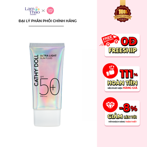  Sữa Chống Nắng Dưỡng Da Cathy Doll Ultra Light Sun Fluid SPF50+ PA++++ 