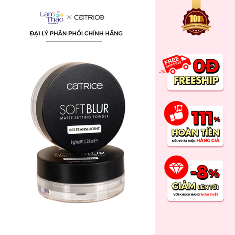  Phấn Phủ Dạng Bột Mỏng Nhẹ Kiềm Dầu Catrice Soft Blur Matte Setting Powder 