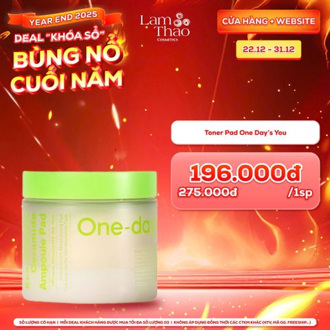  [DEAL SỐC 22.12 - 31.12] Bông Đắp Toner Dưỡng Ẩm Sâu Phục Hồi One Day's You Help Me! Eco - Intense Ceramide Ampoule Pad 