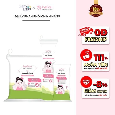  Bông Tẩy Trang Befou Cotton Pad - Phiên Bản Nâng Cấp 