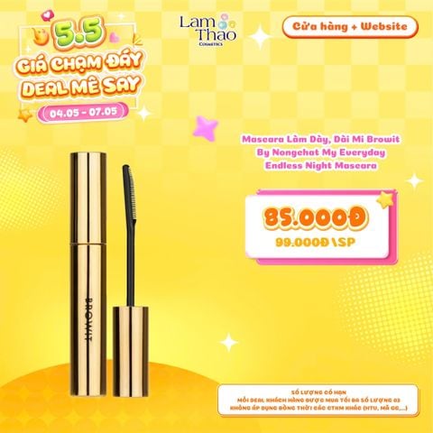  [DEAL SỐC 04.05 - 07.05] Mascara Làm Dày, Dài Mi Browit By Nongchat My Everyday Endless Night Mascara 