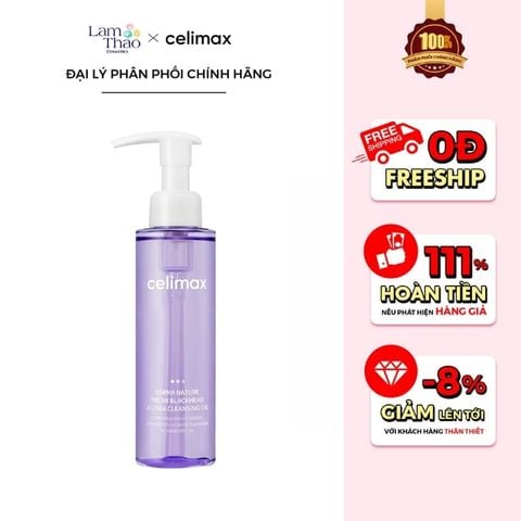  Dầu Tẩy Trang Celimax Derm Nature Fresh Blackhead Jojoba Cleansing Oil 